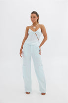 Lara Cargo Pant - Pale blue Bubish 