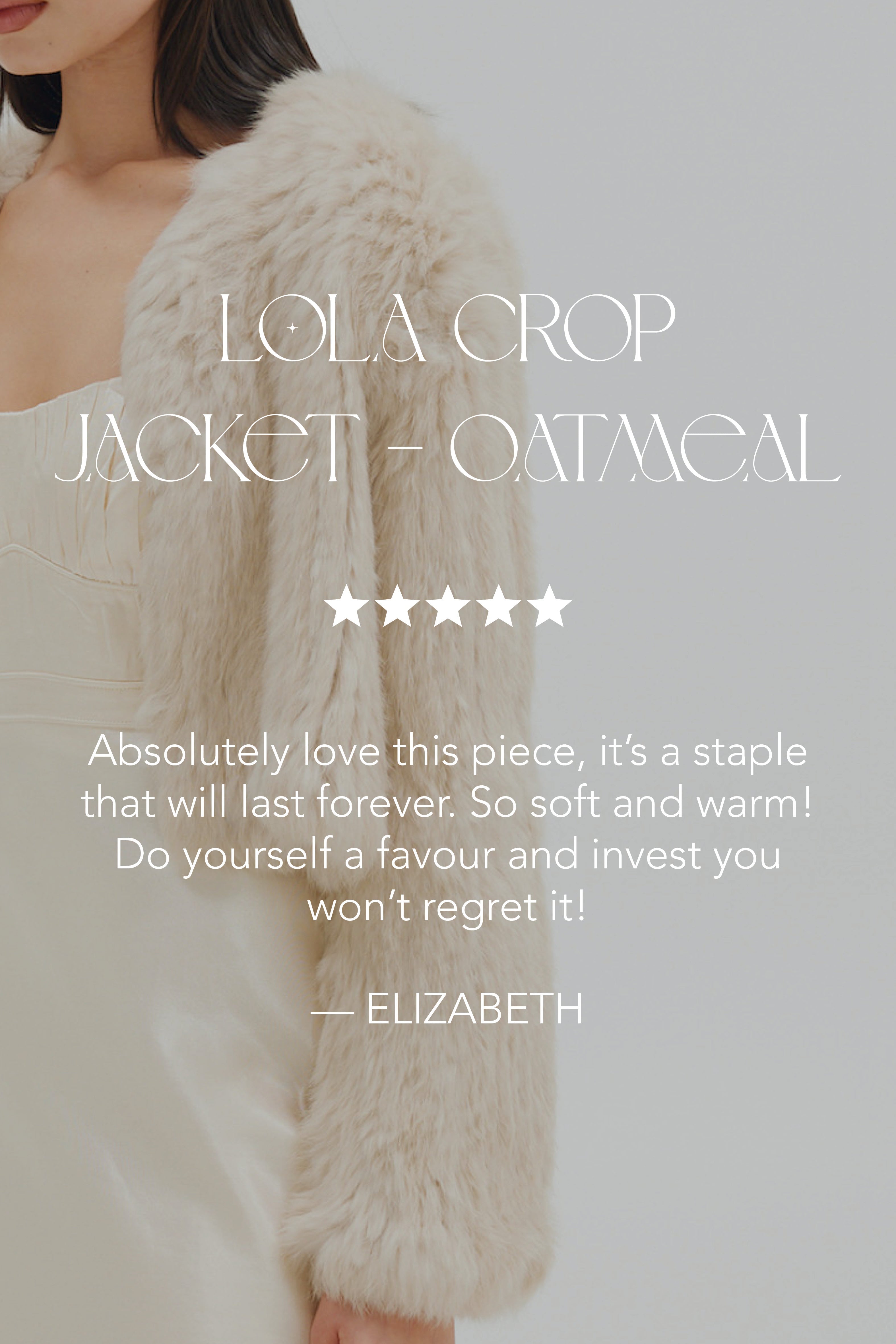 Lola Crop Jacket - Oatmeal Cropped Jacket Bubish Luxe 