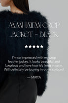 Manhattan Crop Jacket - Black Cropped Jacket Bubish Luxe 