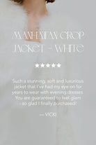 Manhattan Crop Jacket - White Cropped Jacket Bubish Luxe 