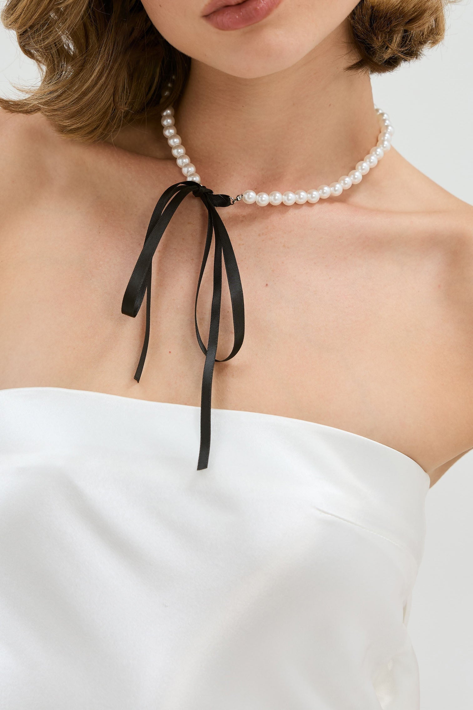 Elia Pearl Necklace - Black Necklace Bubish 