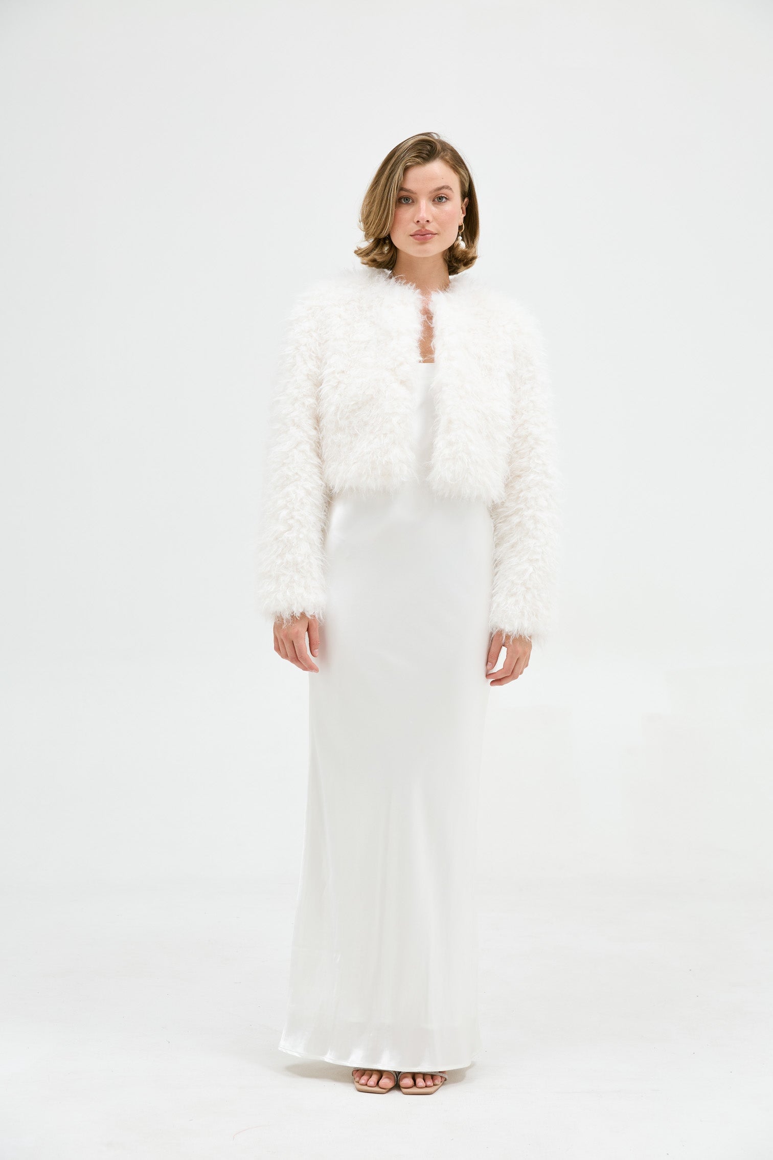 Faux Manhattan Crop Jacket - Pure White JACKET Bubish 