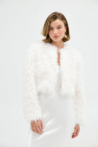 Faux Manhattan Crop Jacket - Pure White JACKET Bubish 