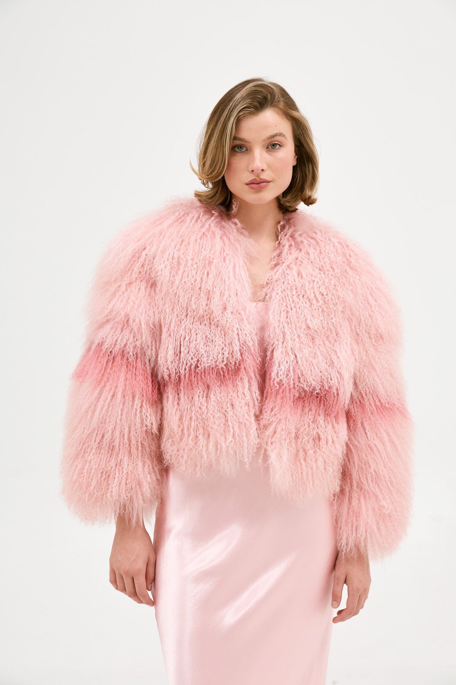 Georgina Jacket - Rosewater/Flamingo Pink JACKET Bubish Luxe 