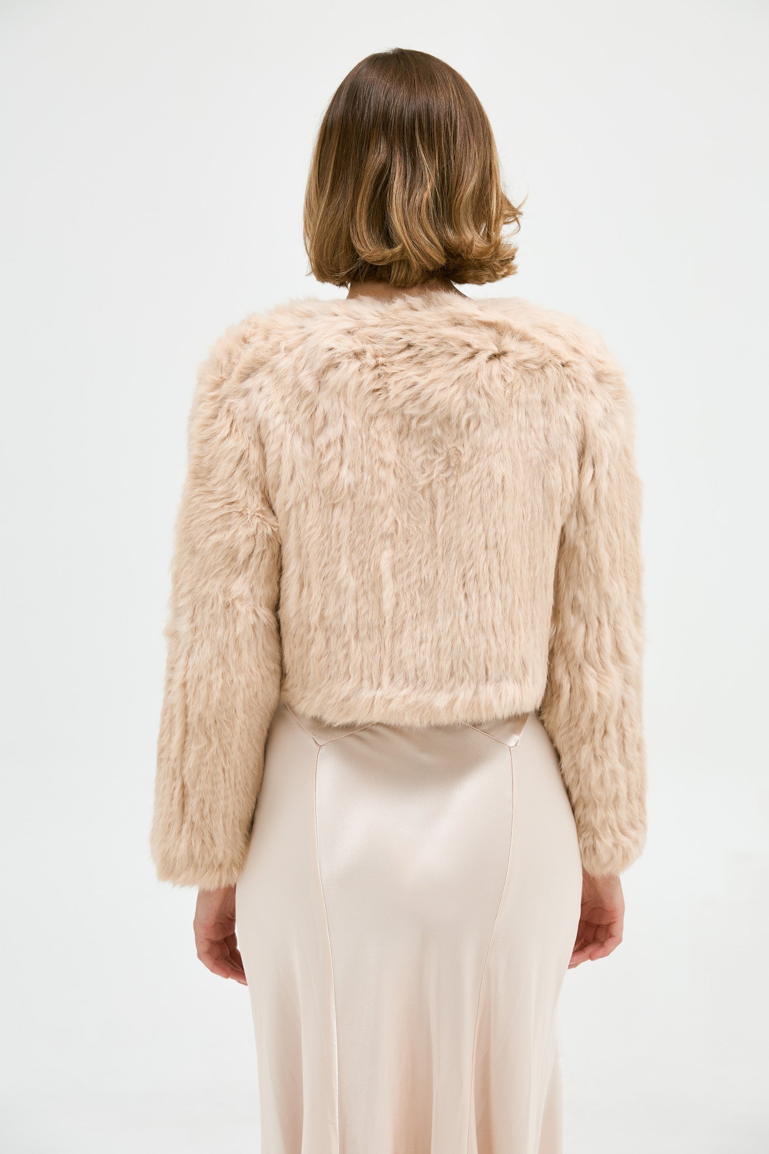 Lola Crop Jacket - Creme Brulee Cropped Jacket Bubish Luxe 