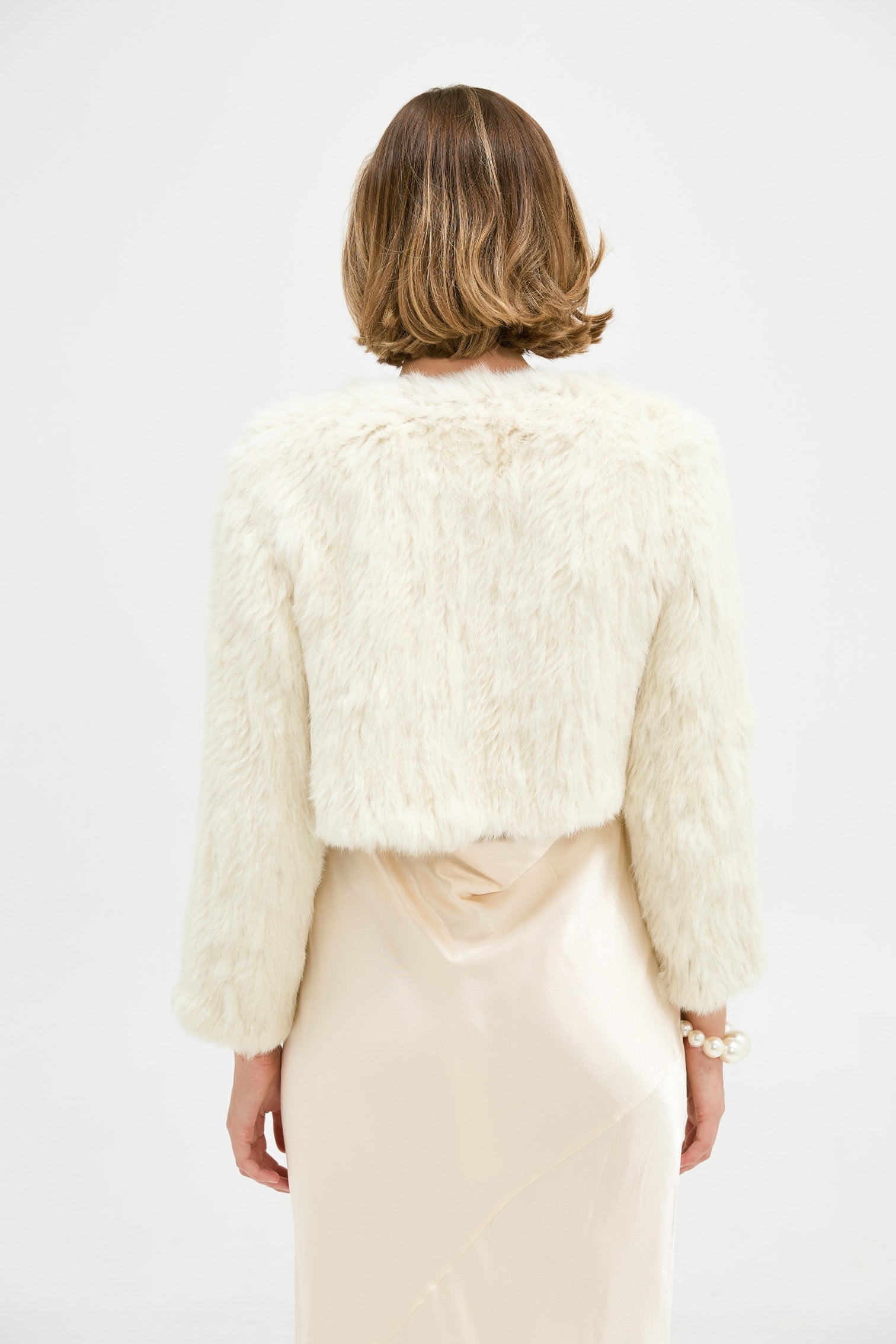 Lola Crop Jacket - Ivory Cropped Jacket Bubish Luxe 