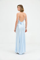 Savannah Rosette Gown - Baby Blue Bubish 