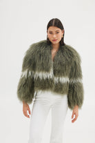 Georgina Jacket - Green/Ivory JACKET Bubish Luxe 