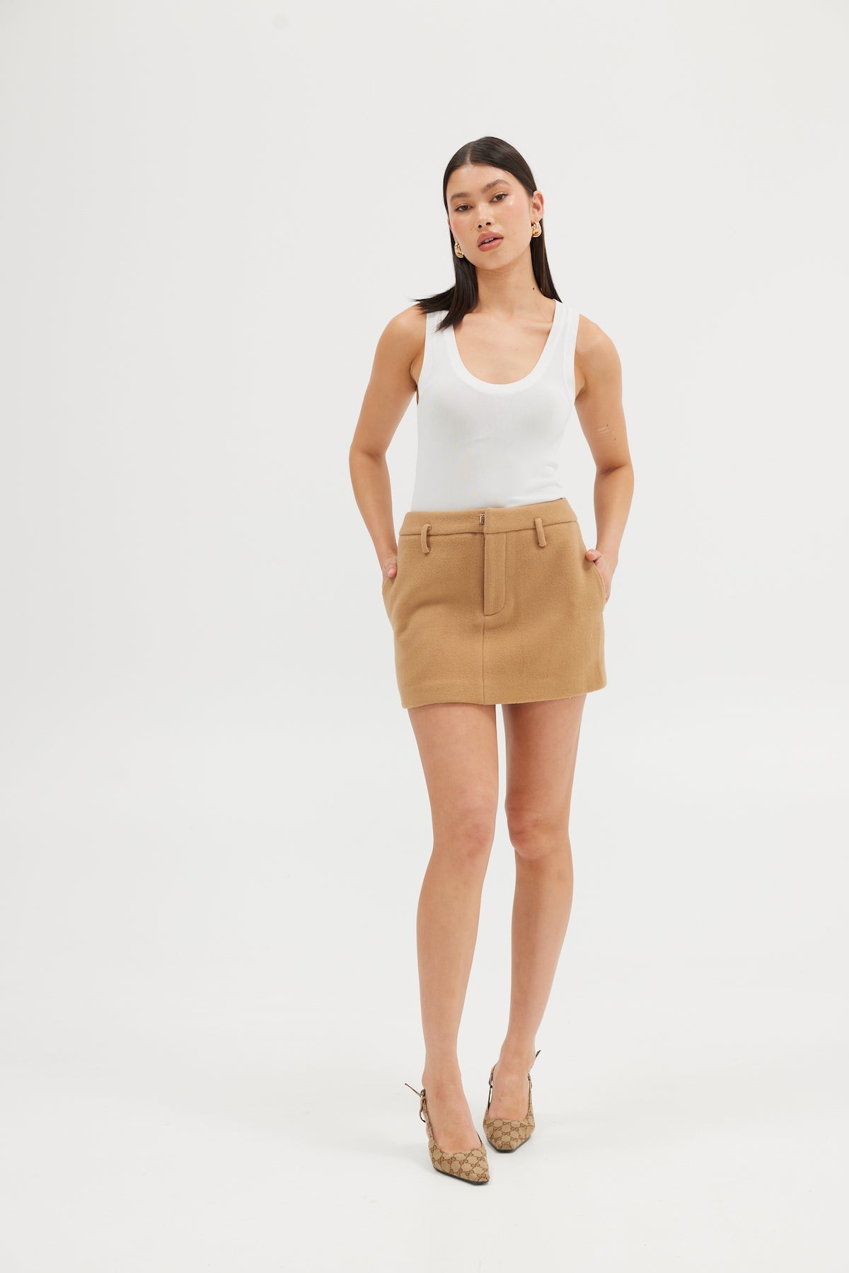 Mara Mini Skirt - Walnut JACKET Bubish Luxe 