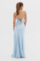 Savannah Rosette Gown - Baby Blue Bubish 