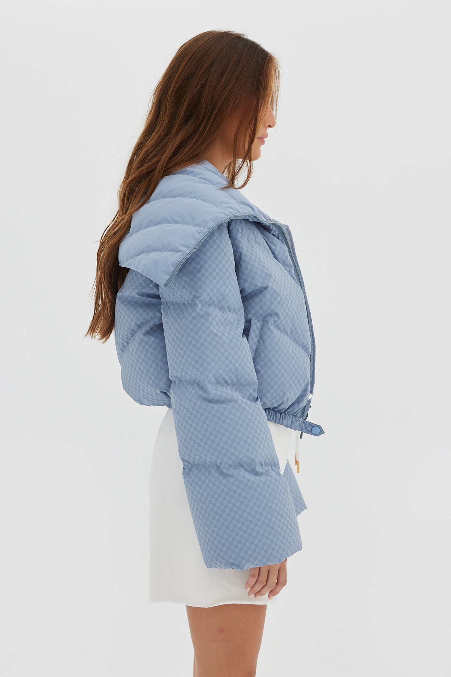 Checkered Puffer - Blue Coats & Jackets Toast Society 