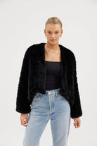 Faux Emma Jacket - Black Medium Jacket Bubish Luxe 