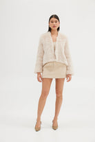 Faux Emma Jacket - Oatmeal Medium Jacket Bubish Luxe 