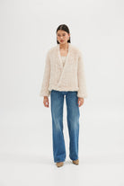 Faux Valencia Jacket - Oatmeal Jacket Bubish Luxe 