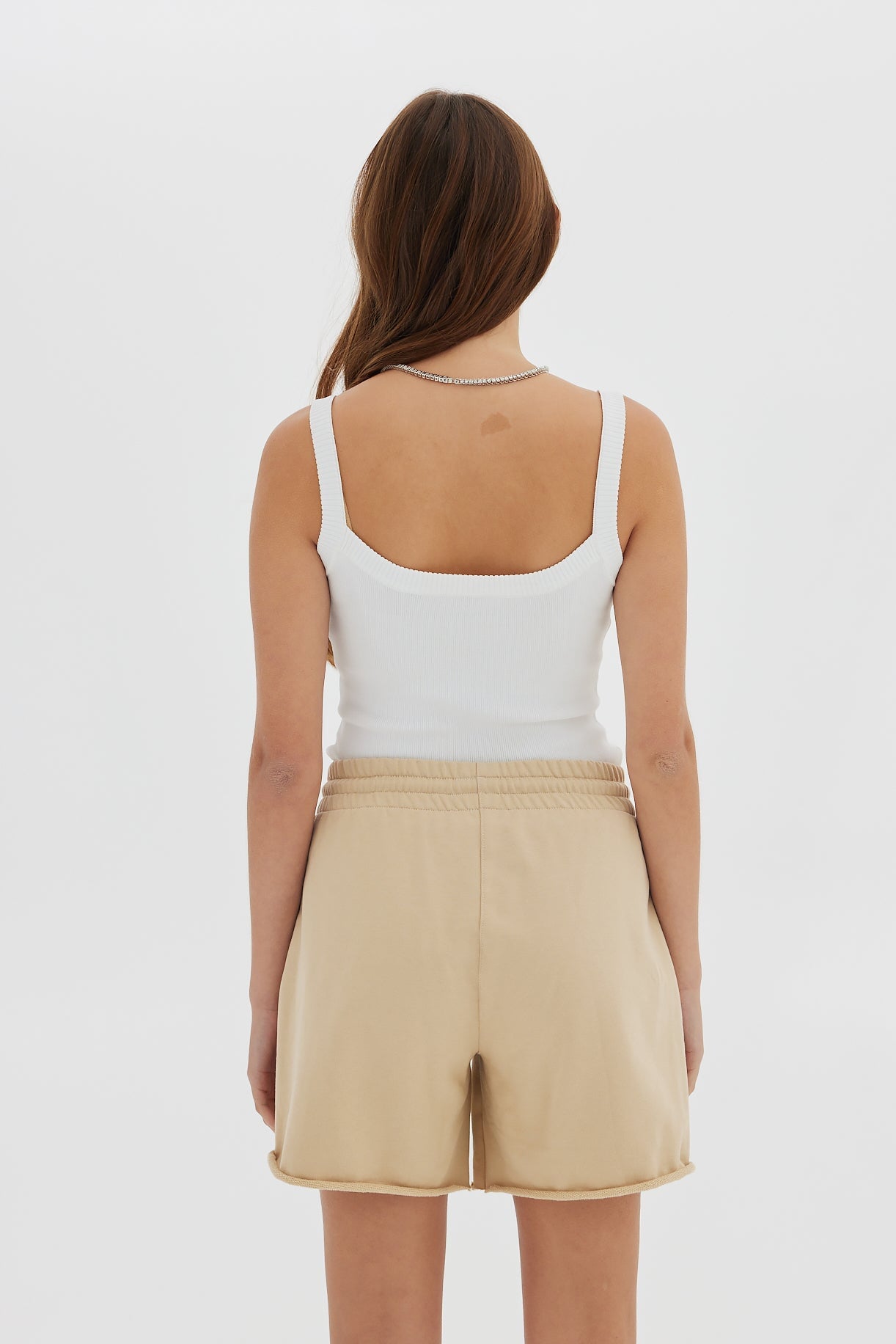 Jersey Raw Hem Short - Tan Shorts Toast Society 