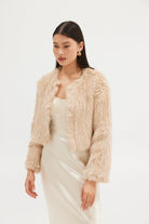 Lola Crop Jacket - Champagne Cropped Jacket Bubish Luxe 