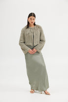 Lola Crop Jacket - Sage Cropped Jacket Bubish Luxe 