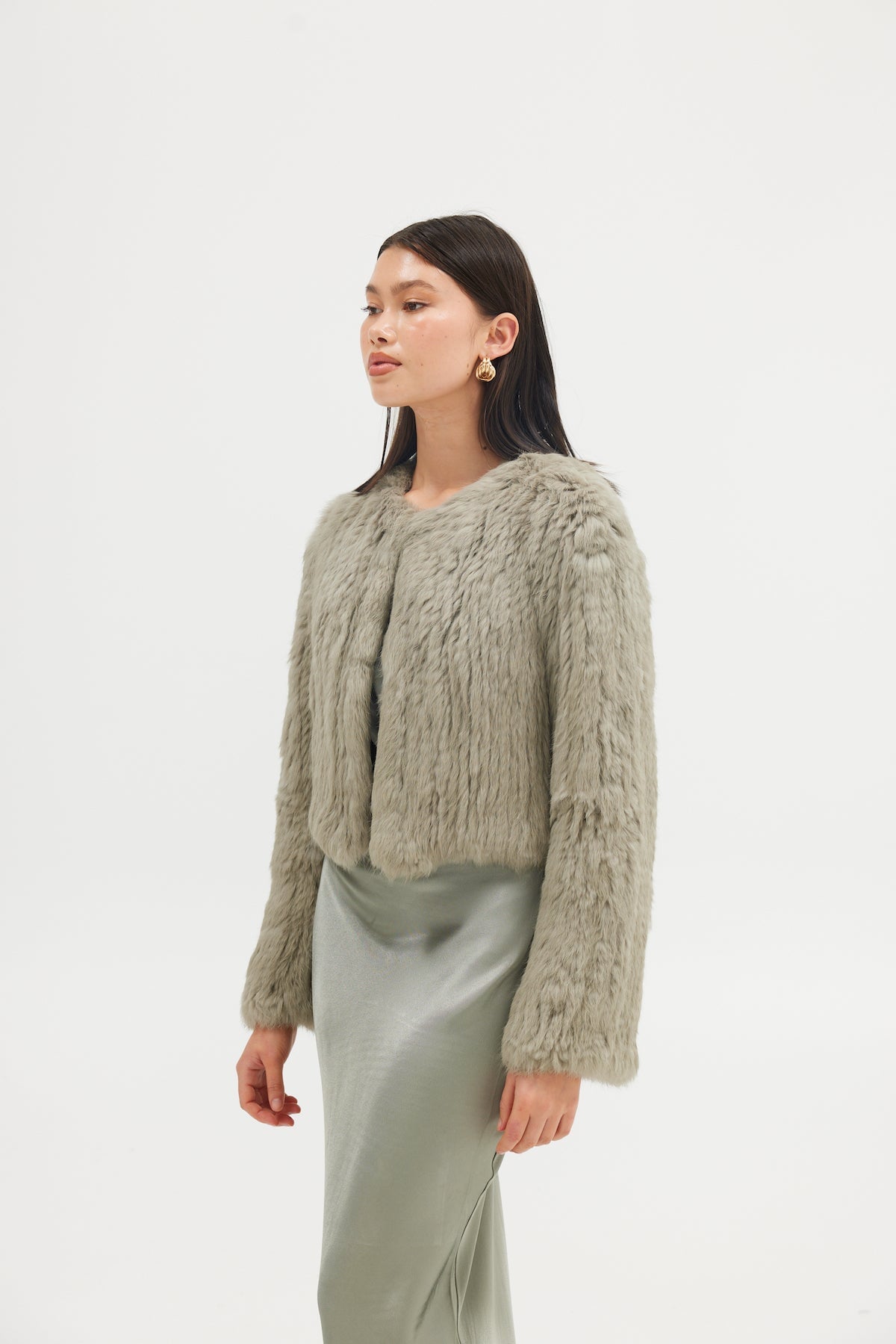 Lola Crop Jacket - Sage Cropped Jacket Bubish Luxe 