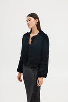 Lola Crop Jacket - Black Cropped Jacket Bubish Luxe 