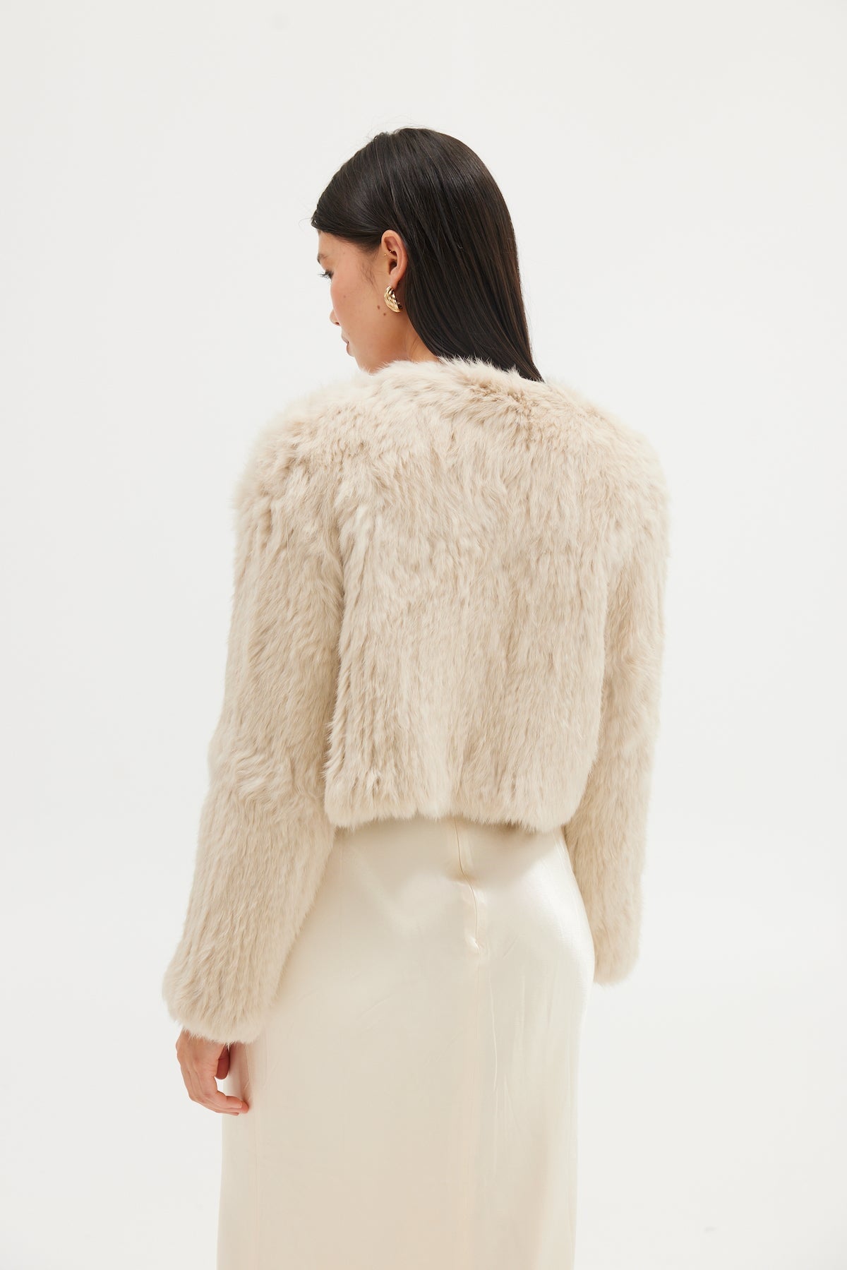 Lola Crop Jacket - Oatmeal Cropped Jacket Bubish Luxe 