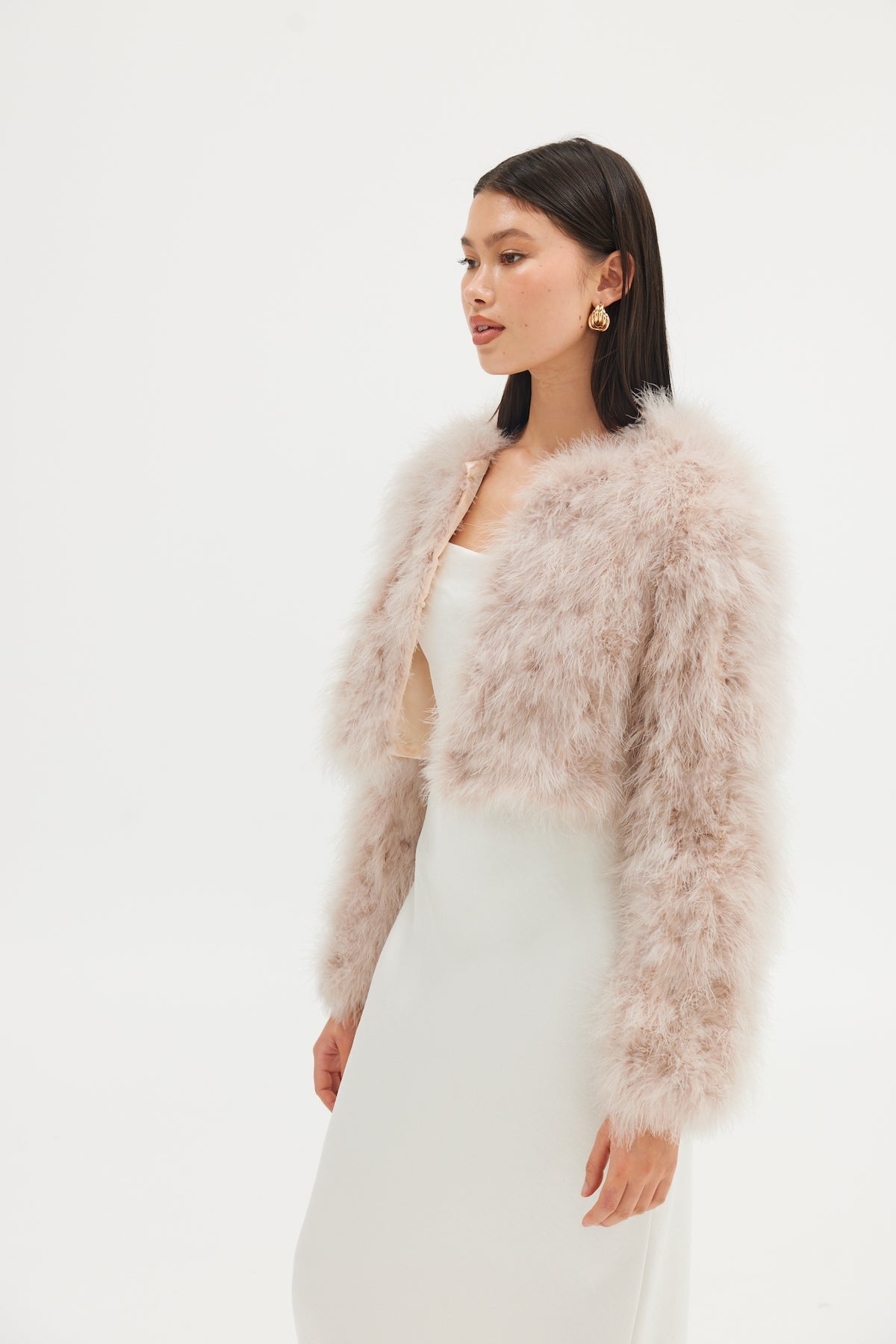 Manhattan Crop Jacket - Blush Cropped Jacket Bubish Luxe 