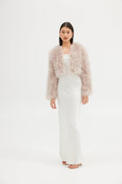 Manhattan Crop Jacket - Blush Cropped Jacket Bubish Luxe 