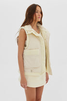 Shearling Vest - Ivory Vest Toast Society 