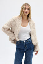 bubish Emma Fur Jacket Oatmeal JACKET