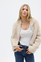 bubish Emma Fur Jacket Oatmeal JACKET