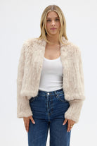 bubish Emma Fur Jacket Oatmeal JACKET