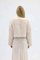 bubish Lola Crop Faux Fur Jacket Oatmeal JACKET