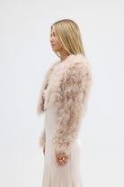 bubish Manhattan Crop Feather Jacket Creme Brulee JACKET