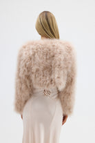 bubish Manhattan Crop Feather Jacket Creme Brulee JACKET