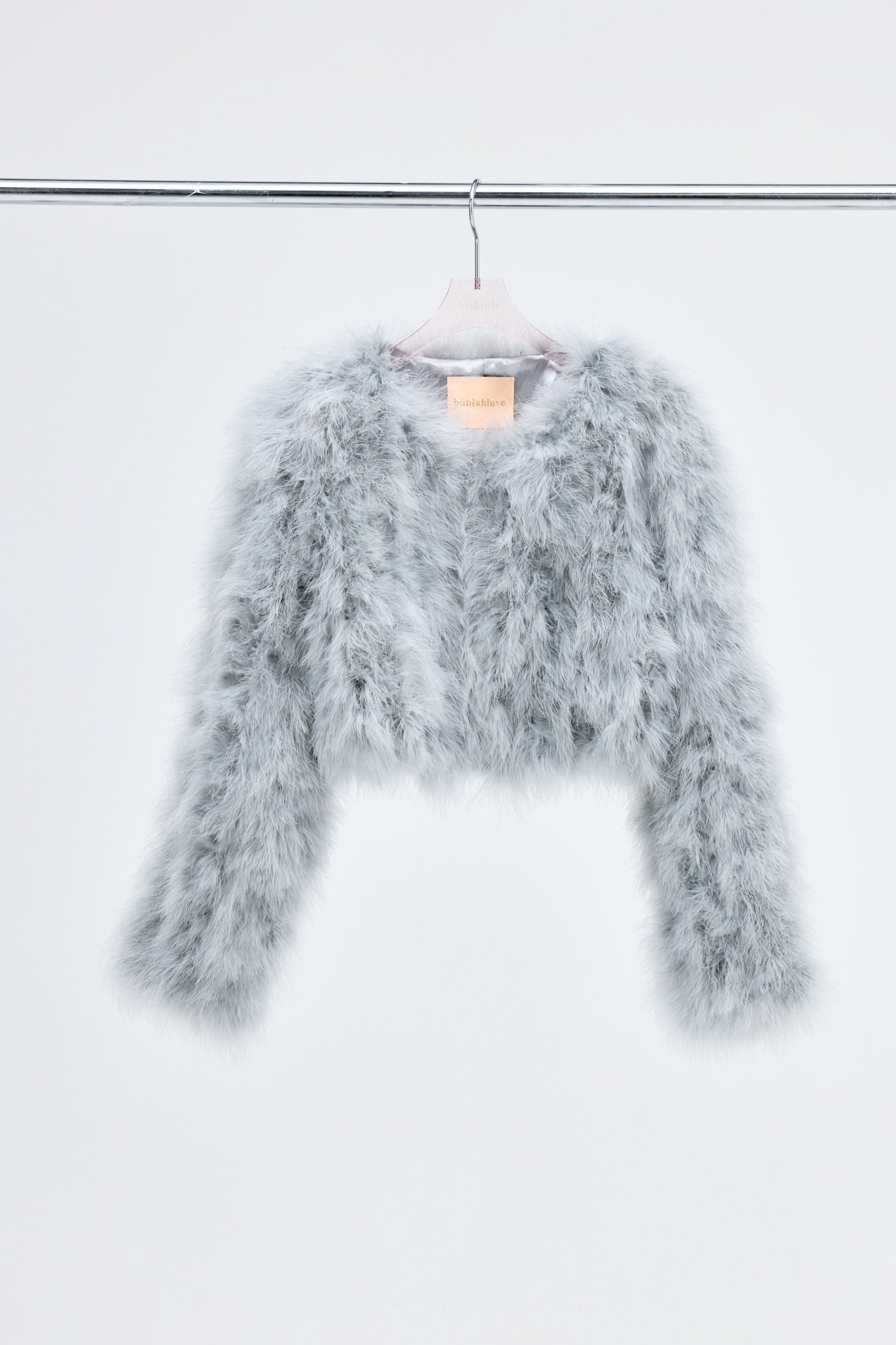 bubish Manhattan Crop Feather Jacket Light Grey JACKET