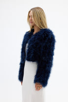 bubish Manhattan Crop Feather Jacket Navy JACKET