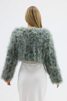 bubish Manhattan Crop Feather Jacket Sage JACKET