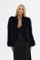 bubish Scarlett Feather Jacket Black JACKET