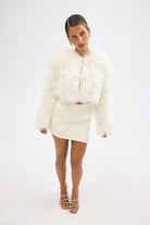 Manhattan Crop Jacket - Ivory Cropped Jacket Bubish Luxe 