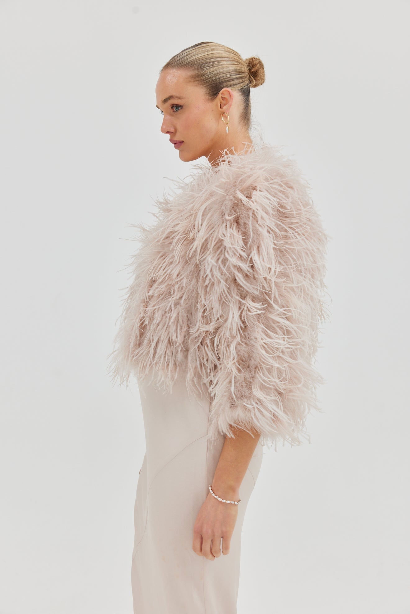 Bridal Dahlia Jacket - Blush Medium Jacket Bubish Luxe 