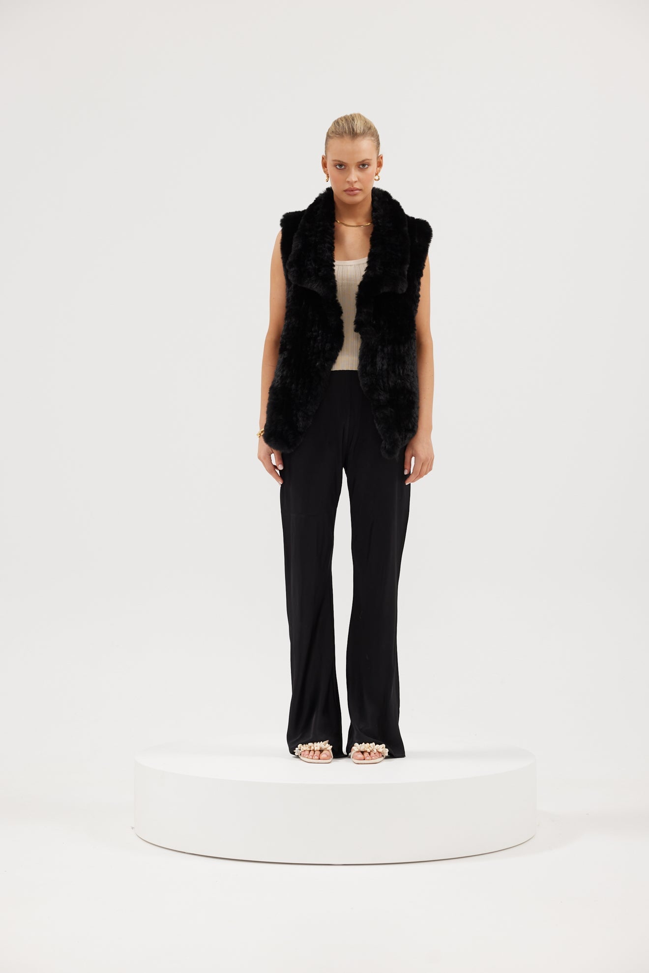 Faux San Fran Vest - Black Vest Bubish Luxe 