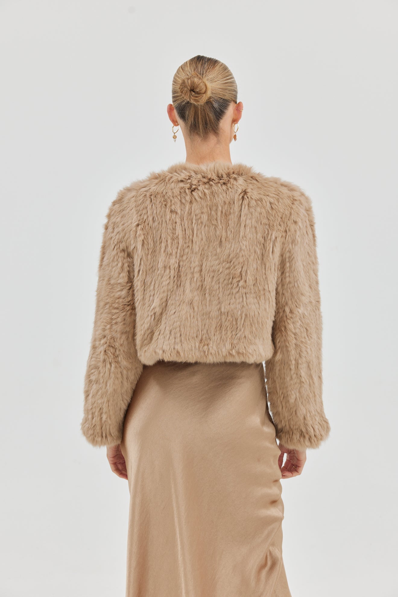 Bridal Lola Jacket - Beige Cropped Jacket Bubish Luxe 