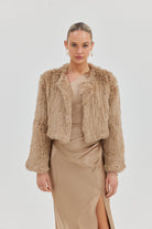 Bridal Lola Jacket - Beige Cropped Jacket Bubish Luxe 