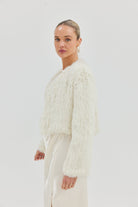 Lola Crop Jacket - Ivory Cropped Jacket Bubish Luxe 