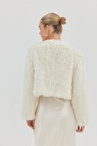 Lola Crop Jacket - Ivory Cropped Jacket Bubish Luxe 