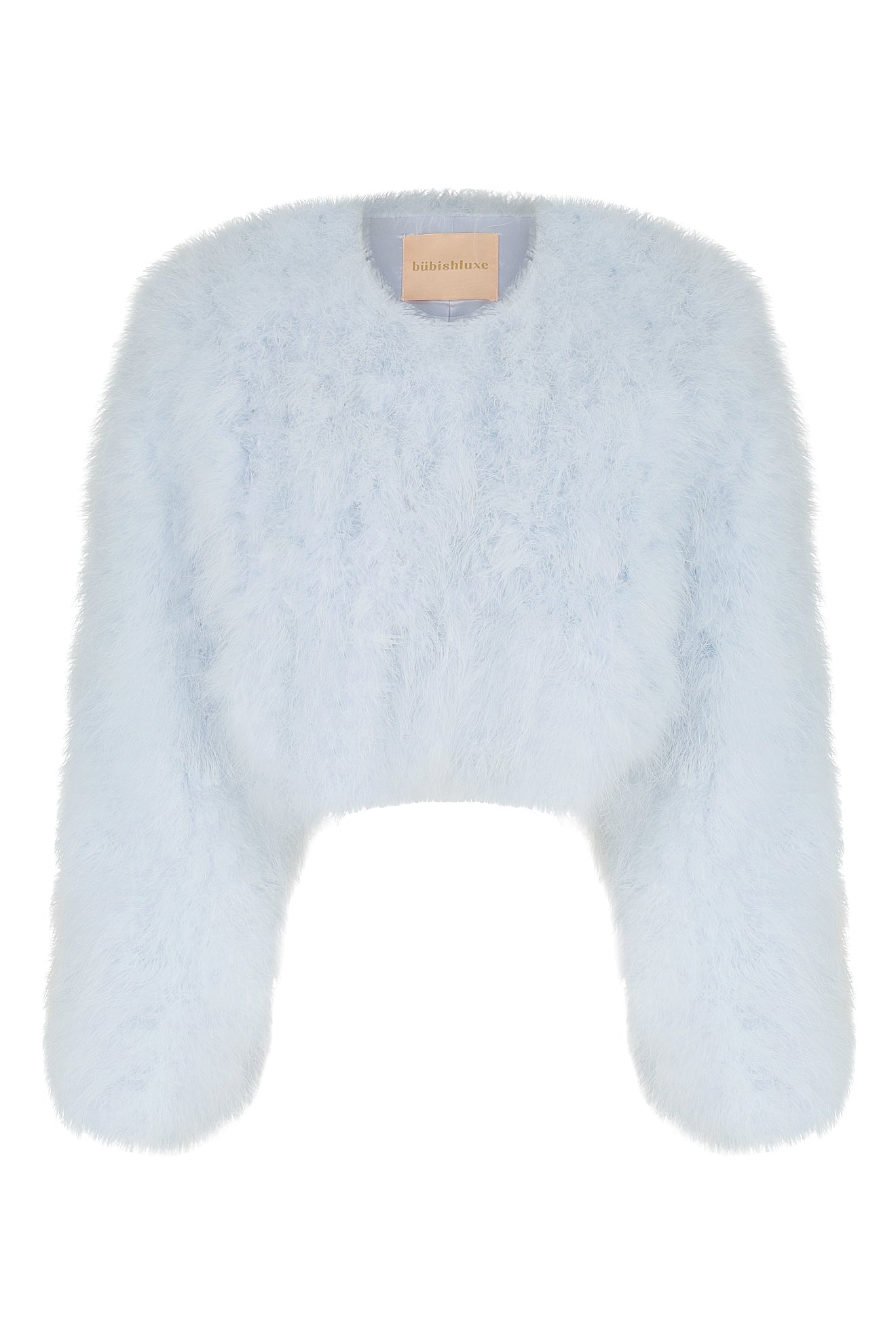 bubish Manhattan Crop Feather Jacket Powder Blue JACKET