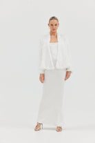 Valencia Bridal Jacket - White Medium Jacket Bubish Luxe 