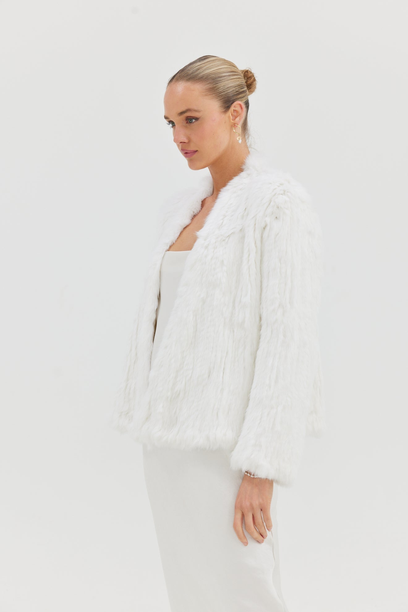 Valencia Bridal Jacket - White Medium Jacket Bubish Luxe 